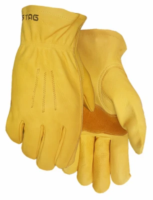 Fencing Work Gloves, Premium Gold Cowhide Leather, Men's M