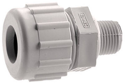 Schedule 80 PVC Compression Adapter, 1-1/2 In. MPT