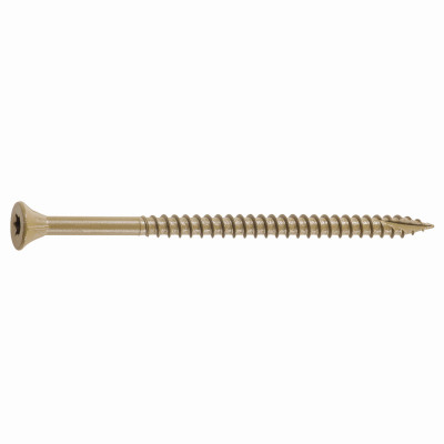 Deck Screws With Bit, Gold, 3-1/2 In., 350-Pk.