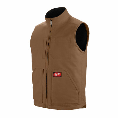 Gridiron Sherpa Lined Vest, Brown, M