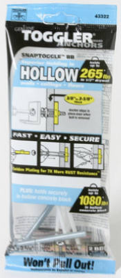 Snaptoggle BB Hollow Wall Anchors, .25-20-In., 2-Pk.