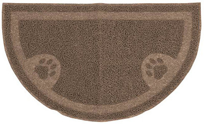 Rubber Litter Box Mat, 1/2 Circle
