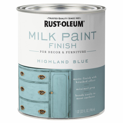 Milk Paint Finish, Highland Blue, 30-oz.