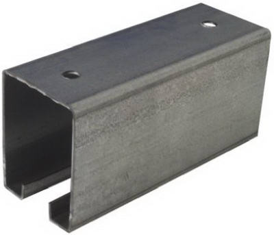 Trolley Rail For Sliding Barn Doors To 450-Lbs., Galvanized, 12 Ft.