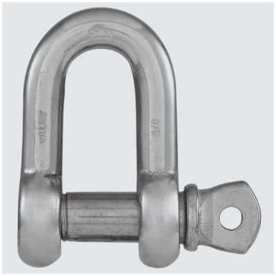 D Shackle, Stainless Steel, 5/8 In.
