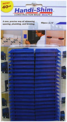 Construction Shims, Blue, 1/4-In., 40-Ct.