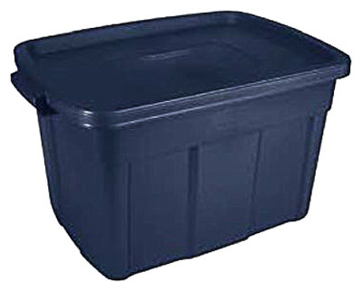 Roughneck Storage Tote, Dark Indigo Metallic, 25-Gallons (6 pieces)
