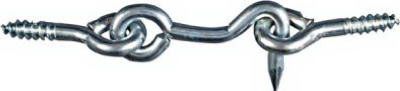 Hook & Eye, Zinc-Plated Steel, 1-1/2 In., 2-Pk.