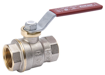 Full-Port Ball Valve, Forged Brass, Female Pipe Thread, 3/8 In.
