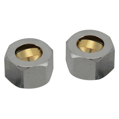 Brass Compression Nut Kit, Chrome Plated, Lead Free