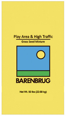 Grass Seed, Play Area & High Traffic, 50 Lbs., Covers 16,550 Sq. Ft.