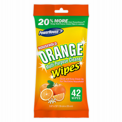Orange Citrus Wipes, Multi-Purpose , 42-Ct.