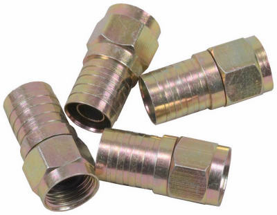 RG6 Weatherproof "F" Burial Connector, 4-Pk.