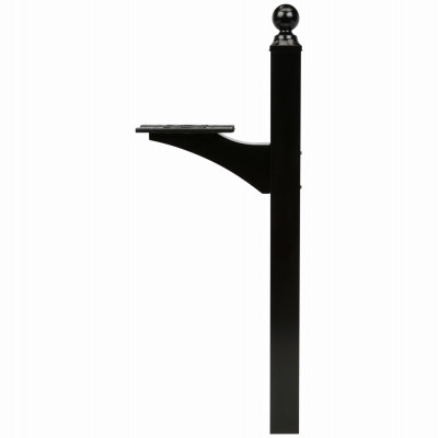 Landover Mailbox Post Cover, Black Aluminum, Post Not Included, 56-In.