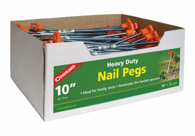Tent Nail Pegs, Steel, 10 In. (100 pieces)