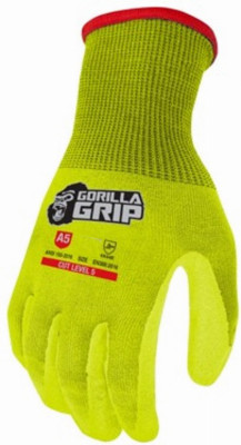 Precision Grip A5 Cut-Resistant Hi Vis Gloves, Nitrile Coating, Men's XL