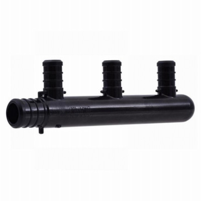 3 Port Pex Tee, 1 x 3/4 x 1/2 In.