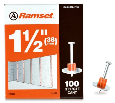 Drive Pin With Washer, .300 x 1-1/2 In., 100-Pk.