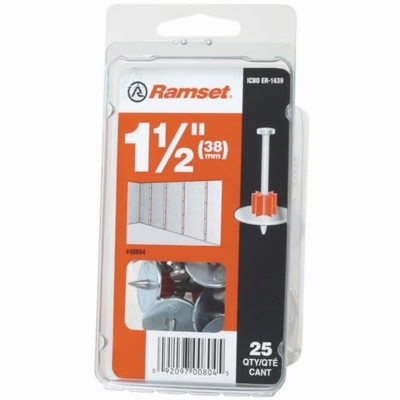 Drive Pin With Washer, .300 x 1-1/2 In., 25-Pk.