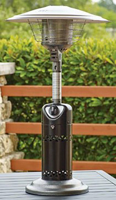 Tabletop LP Patio Heater, Matte Black, 10,000 BTU