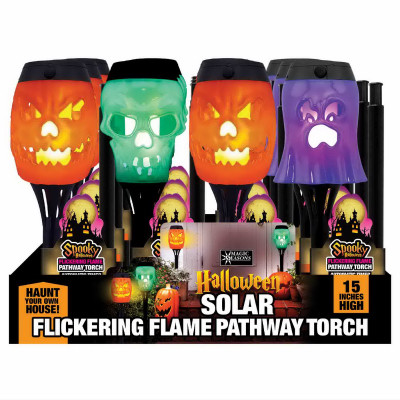 Spooky Halloween Solar Stake Light, 15 In., Assorted (12 pieces)