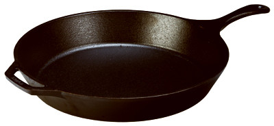 Skillet, Seasoned Cast Iron, 15-In.