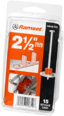 Drive Pin With Washer, .300 x 2-1/2 In., 15-Pk.