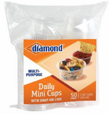 Storage Cups With Lids, Mini, 2-oz., 50-Ct.