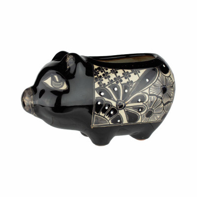 6" BLK Pig Planter (4 pieces)
