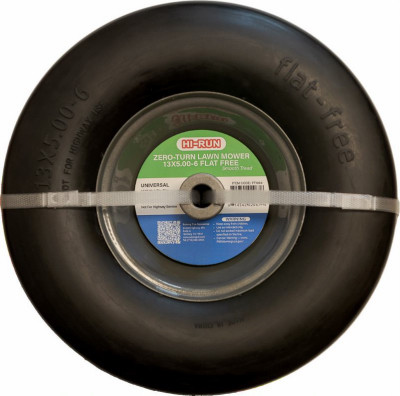 13x5.00-6 ZT Flat Free Zero-Turn Lawn Mower Tire Assembly, Smooth Tread