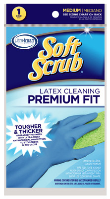 Latex Gloves, Embossed Grip, Medium, Pr.