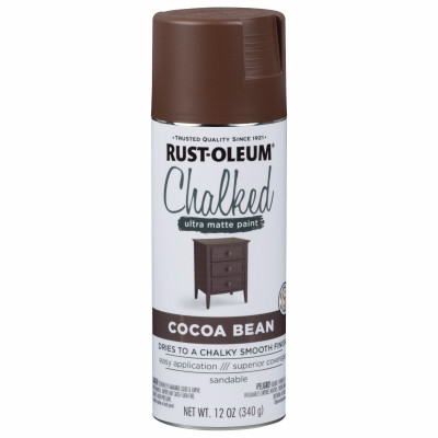 Chalked 1-Coat Spray Paint, Ultra Matte Cocoa Bean, 12-oz.