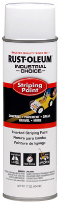 Industrial Choice Striping Spray Paint, White, 17-oz. Inverted