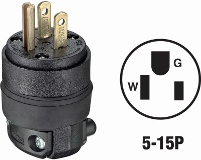BLK CORD PLUG