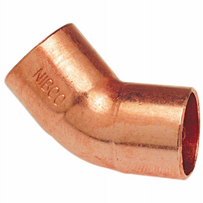 Copper Pipe Elbow, 45 Degrees, 1-1/2 In. CxC