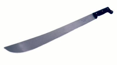 Machete, Tempered Steel With Rubber Handle, 22 In.