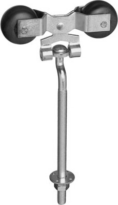 Sliding Barn Door Roller Hanger, 9 In. Bolt, Zinc, 2-Pk.