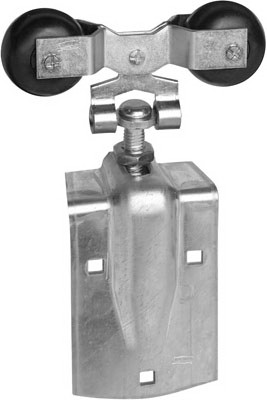 Sliding Barn Door Roller Hanger With Strap, Zinc, 2-Pk.