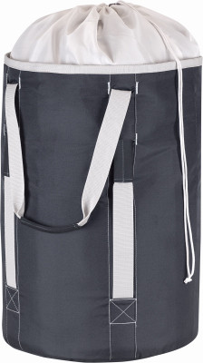 Laundry Duffel Bag, Charcoal/Cream, Holds 40 Lbs.