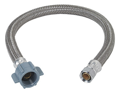 Faucet Water Supply Line, 3/8 Compression x .5 IP x 20-In.