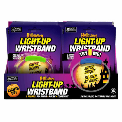 Halloween LED Flashing Wristband, Assorted (24 pieces)