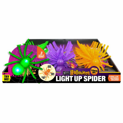 Halloween Light Up Spider, Assorted (24 pieces)