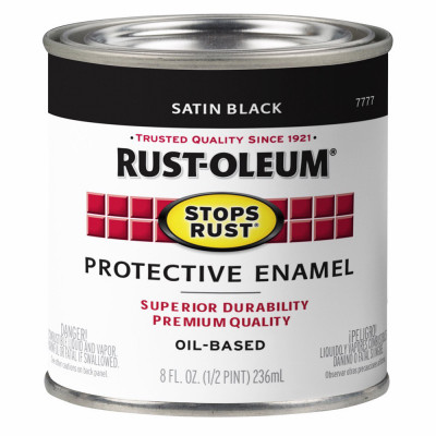 Black Satin Enamel, 1/2 Pint