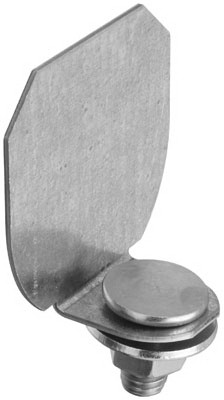 Galvanized Barn Door Rail End Cap With Bolt, Nut & Washer
