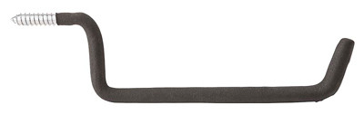 Ladder Hook, Black Vinyl Coated, 10-11/16 In.