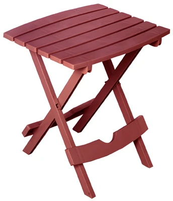Quik Fold Patio Side Table, Resin, Merlot