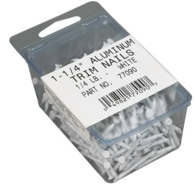 Trim Nails, White, 1-1/4 In., 1/4 Lb.