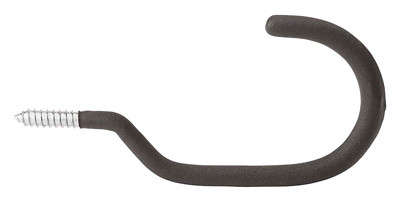 Bicycle Hook, Red Vinyl Coated, 10 In.