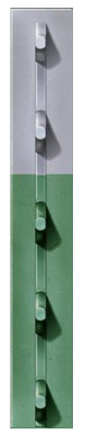 Studded T-Post, Green With Aluminum Top, 7 Ft. x 1-1/3 In. (5 pieces)