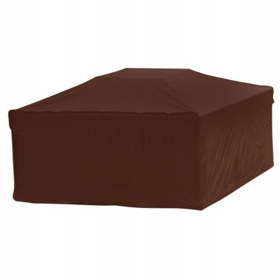 Fire Pit Cover, Dark Brown PVC, 18 x 38-In. Square
